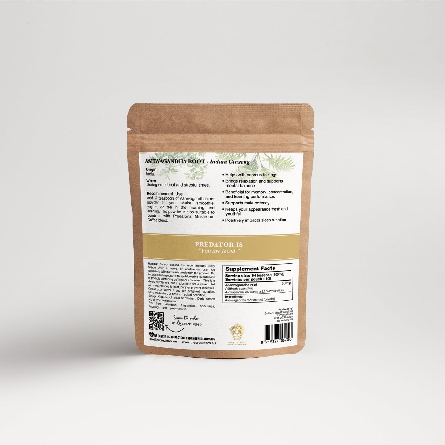 Ashwagandha 6 - pack - Rest and Emotional Balance - Business - The Predators