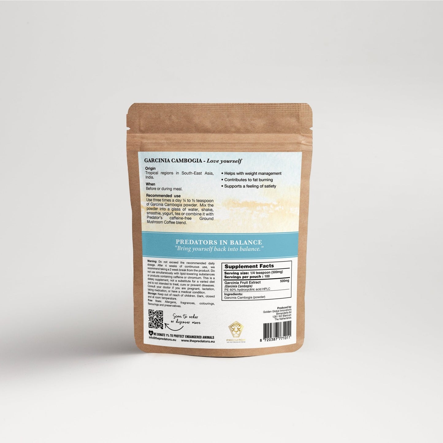 Garcinia Cambogia Poeder - Fatburner - The Predators