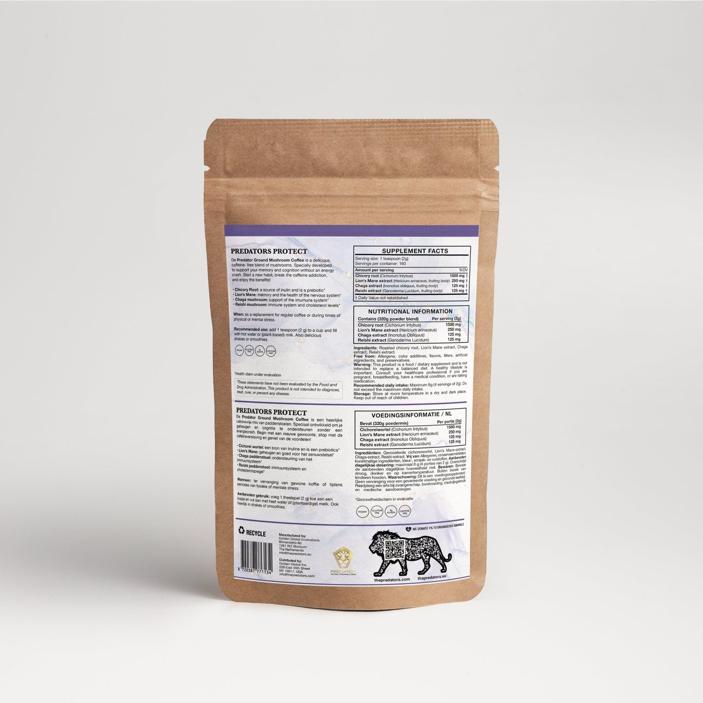 Ground Mushroom Coffee - Grote verpakking - The Predators