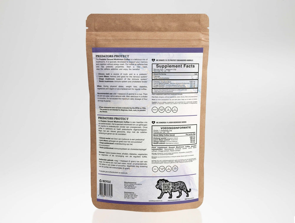 Ground Mushroom Coffee - Grote verpakking - The Predators