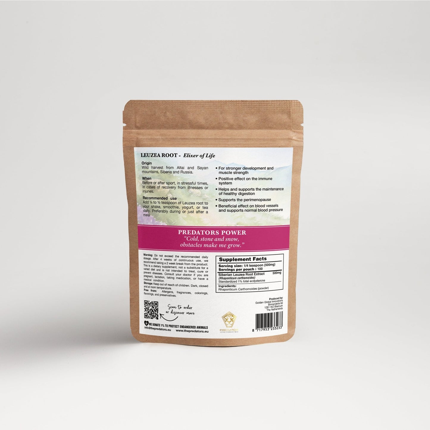 Leuzea Root - Muscle Builder - The Predators