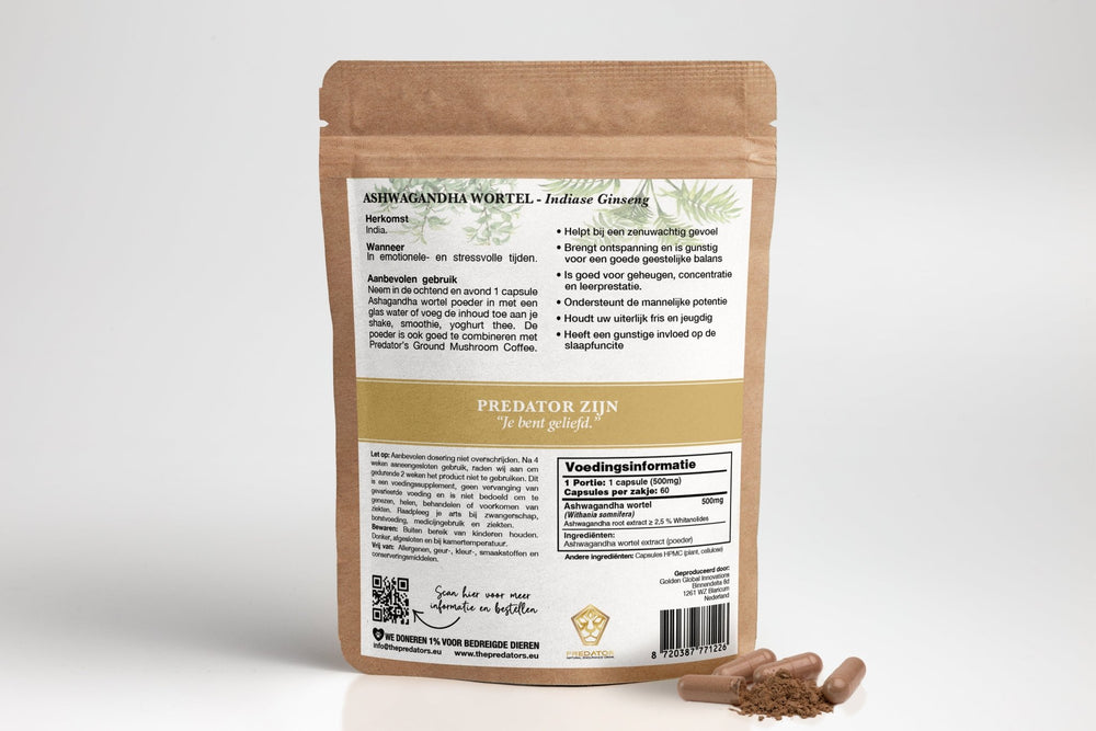 Nieuw: Ashwagandha Capsules - Rest and Emotional Balance - The Predators