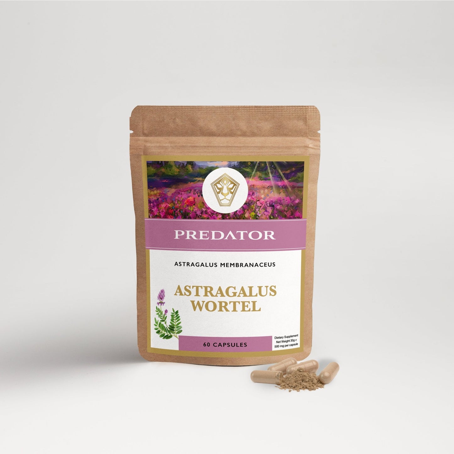 Nieuw: Astragalus Capsules - Life force & Immunity - The Predators