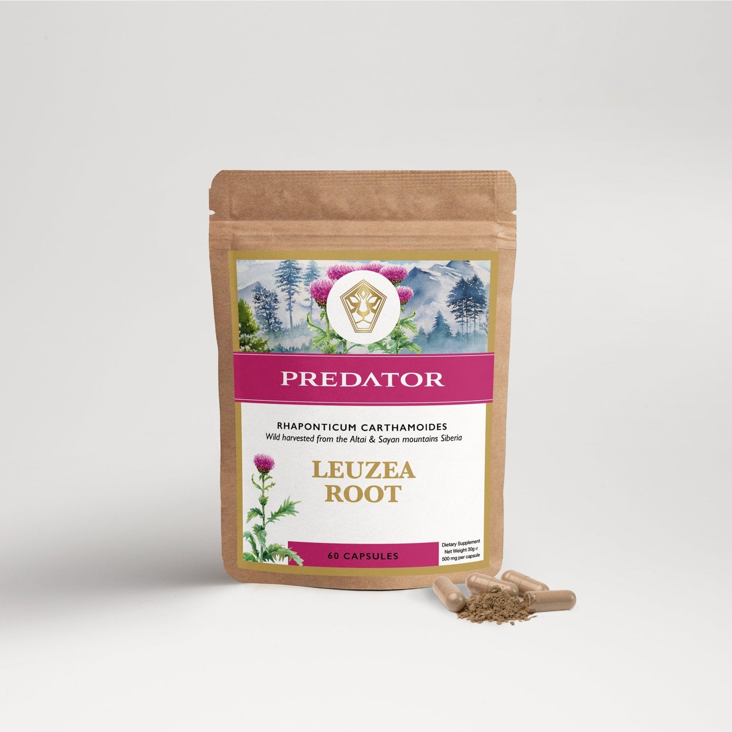 Nieuw: Leuzea Root Capsules - Muscle Builder - The Predators