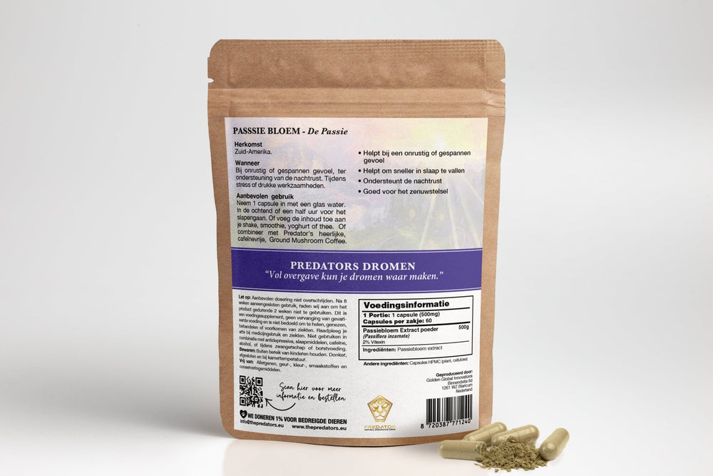 Nieuw: Passion flower Capsules - Sleep - The Predators