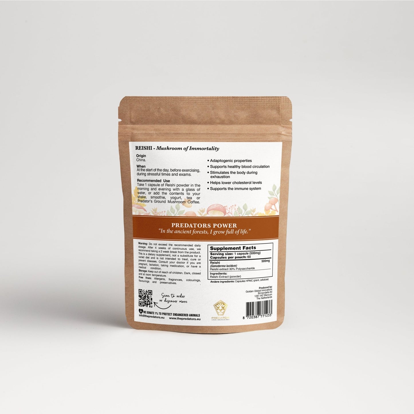 Nieuw: Reishi Capsules - Immune support - The Predators