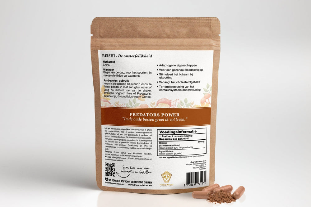 Nieuw: Reishi Capsules - Immune support - The Predators