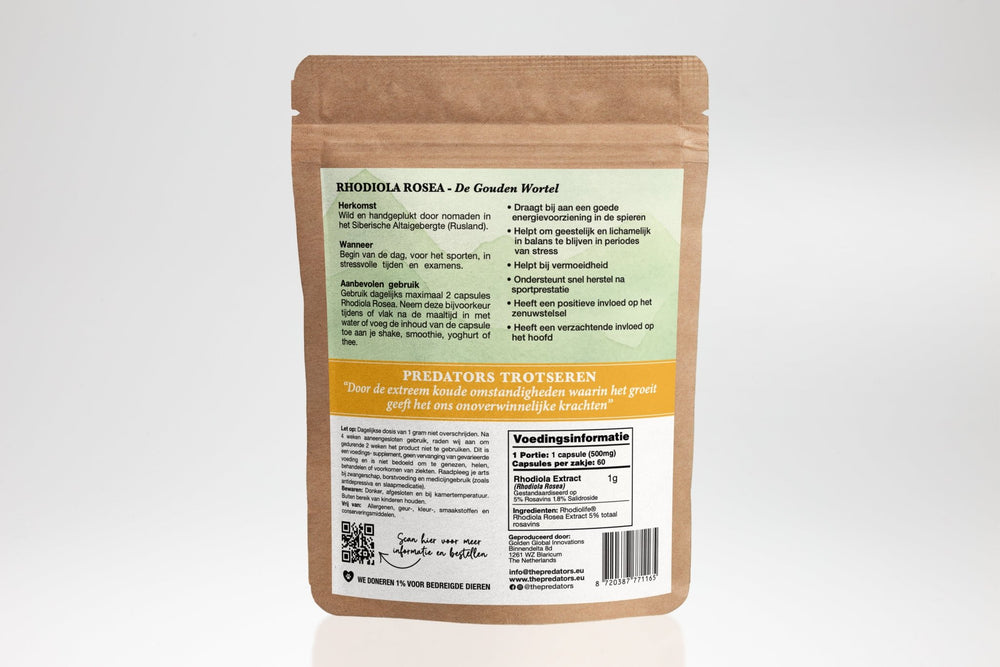 Rhodiola Rosea Capsules - Energie - The Predators
