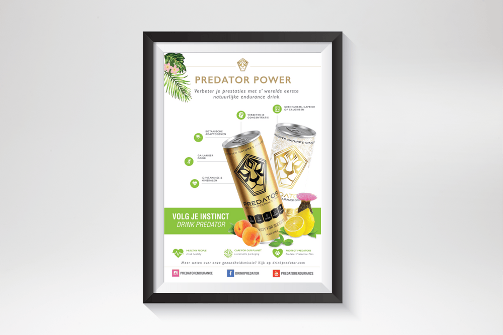 Predator Endurance drink posters A1 (5 stuks) - Business - The Predators